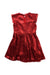 A Red Sleeveless Dresses from Vertbaudet in size 4T for girl. (Back View)