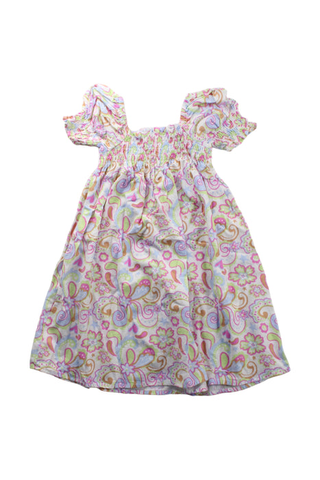 A Multicolour Sleeveless Dresses from Seed in size 6T for girl. (Back View)