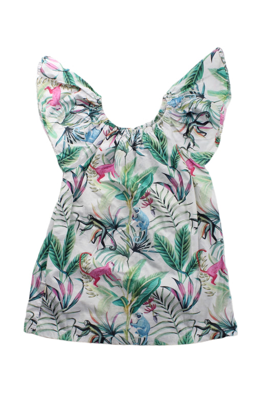 A Green Short Sleeve Tops from Felix & Mina in size 3T for girl. (Front View)