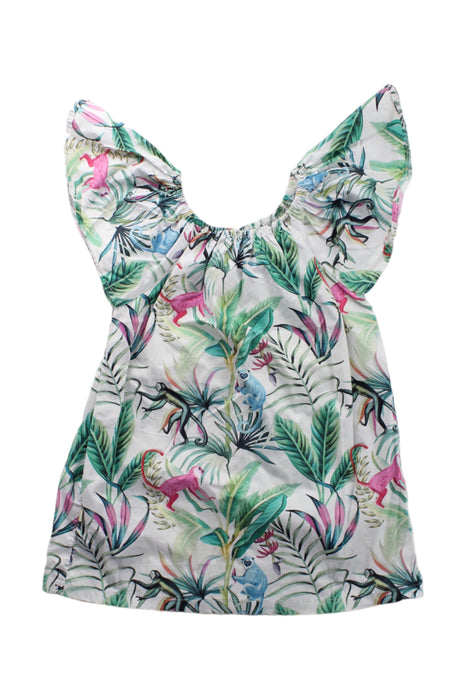 A Green Short Sleeve Tops from Felix & Mina in size 3T for girl. (Front View)