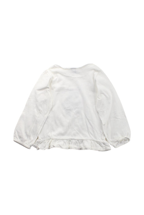 A White Long Sleeve Tops from Petit Bateau in size 3T for girl. (Back View)