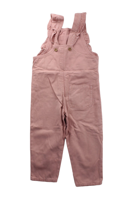 A Pink Long Overalls from Bout'Chou in size 2T for girl. (Back View)