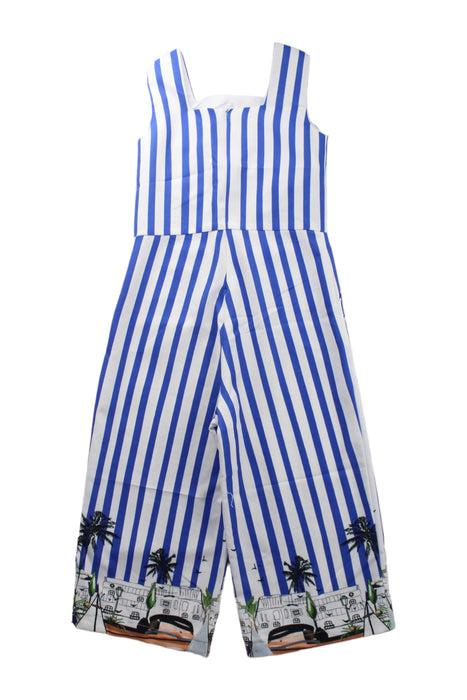 A Blue Sleeveless Jumpsuits from Paz Rodriguez in size 5T for girl. (Back View)