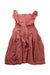 A Orange Sleeveless Dresses from Petit Bateau in size 6T for girl. (Back View)