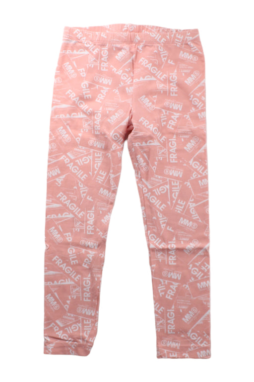 A Pink Leggings from MM6 Maison Margiela in size 4T for girl. (Front View)