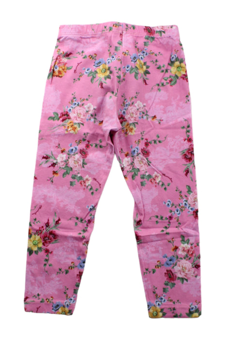 A Pink Leggings from Monnalisa in size 4T for girl. (Back View)