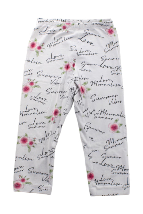 A White Leggings from Monnalisa in size 4T for girl. (Front View)