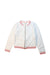 A White Zippered Sweatshirts from Monsoon in size 7Y for girl. (Front View)