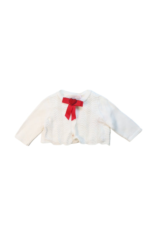 A White Cardigans from Nicholas & Bears in size 3-6M for girl. (Front View)