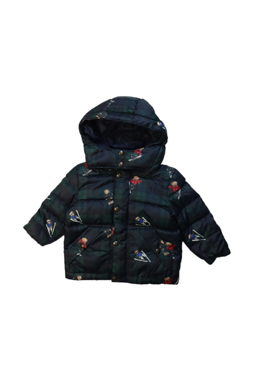 A Multicolour Puffer/Quilted Jackets from Ralph Lauren in size 6-12M for boy. (Front View)