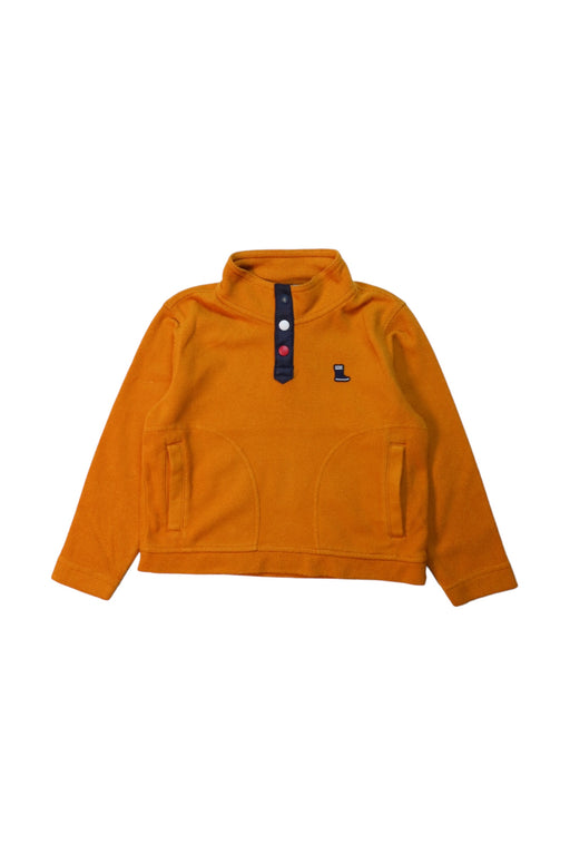 A Orange Buttoned Sweatshirts from Aigle in size 6T for boy. (Front View)