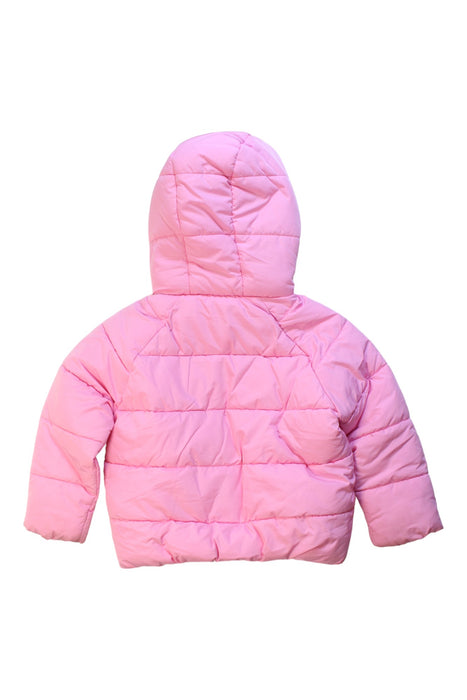 A Pink Puffer/Quilted Jackets from Seed in size 4T for girl. (Back View)