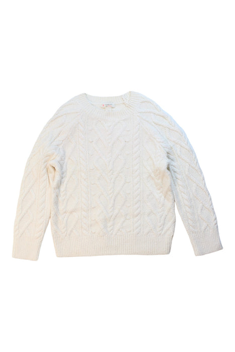 A White Knit Sweaters from Crewcuts in size 4T for girl. (Front View)