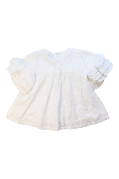 A White Short Sleeve Tops from Velveteen in size 8Y for girl. (Back View)