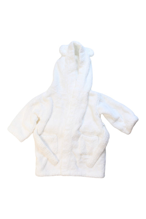 A White Bathrobes from The Little White Company in size 6-12M for neutral. (Front View)