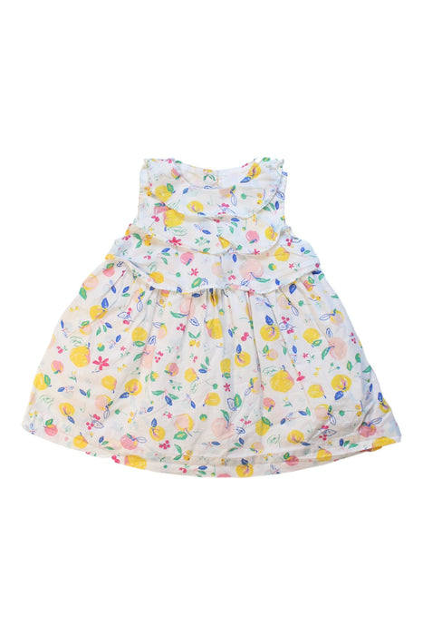 A Multicolour Sleeveless Dresses from Petit Bateau in size 6-12M for girl. (Front View)