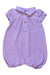 A Purple Short Sleeve Rompers from Ralph Lauren in size 0-3M for girl. (Front View)