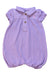 A Purple Short Sleeve Rompers from Ralph Lauren in size 0-3M for girl. (Front View)
