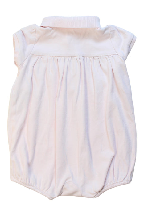 A Pink Short Sleeve Rompers from Ralph Lauren in size 6-12M for girl. (Back View)