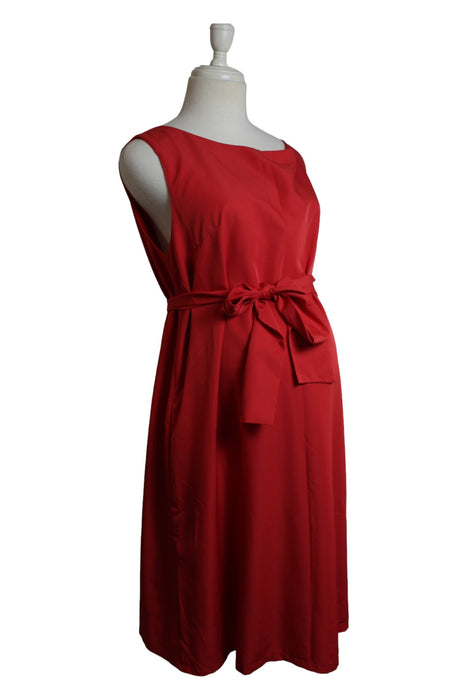 A Red Sleeveless Dresses from Mayarya in size L for maternity. (Front View)