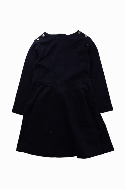 A Navy Long Sleeve Dresses from Jacadi in size 6T for girl. (Front View)