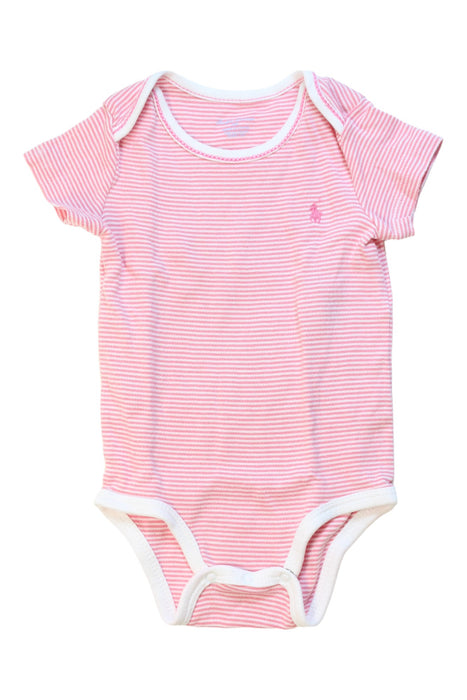 A Red Short Sleeve Bodysuits from Ralph Lauren in size 6-12M for neutral. (Front View)