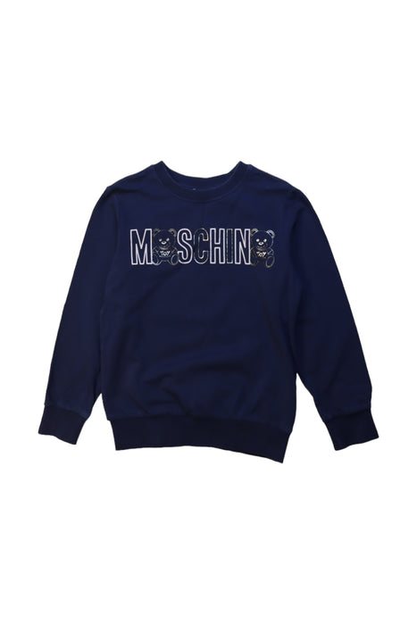 A Navy Crewneck Sweatshirts from Moschino in size 8Y for boy. (Front View)