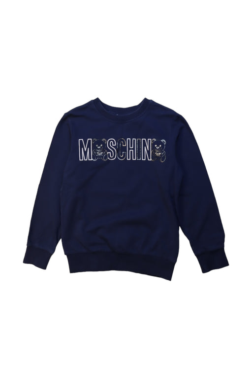 A Navy Crewneck Sweatshirts from Moschino in size 8Y for boy. (Front View)