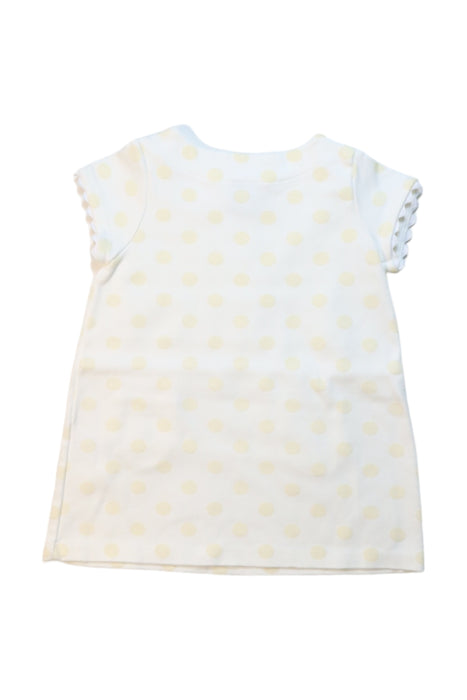 A Yellow Short Sleeve Dresses from Petit Bateau in size 6-12M for girl. (Back View)