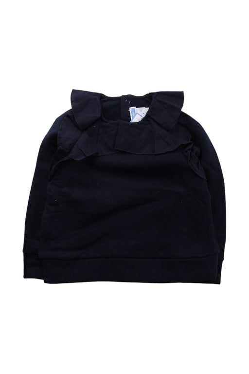 A Navy Buttoned Sweatshirts from Jacadi in size 4T for girl. (Front View)
