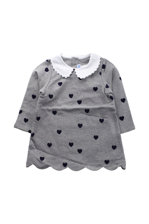 A Grey Long Sleeve Dresses from Jacadi in size 12-18M for girl. (Front View)