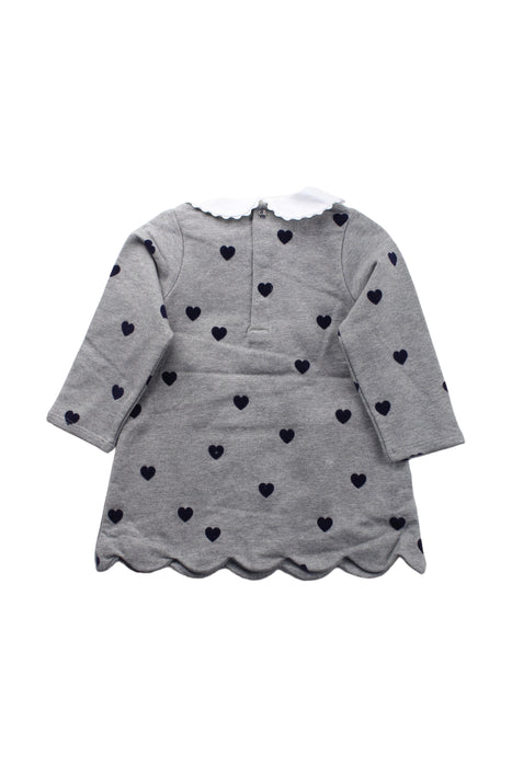 A Grey Long Sleeve Dresses from Jacadi in size 12-18M for girl. (Back View)