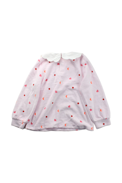 A Pink Long Sleeve Tops from Jacadi in size 6T for girl. (Back View)