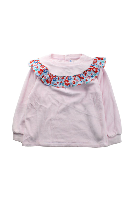 A Pink Crewneck Sweatshirts from Jacadi in size 6T for girl. (Front View)