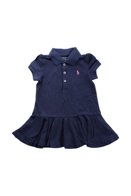 A Blue Short Sleeve Dresses from Ralph Lauren in size 6-12M for girl. (Front View)