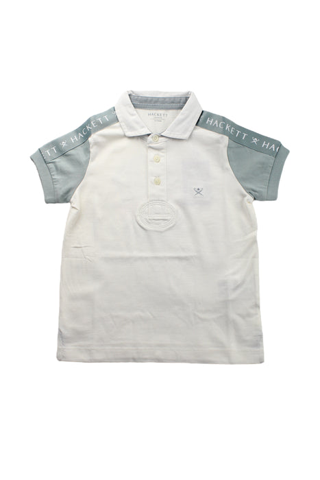 A Green Short Sleeve Polos from Hackett in size 3T for boy. (Front View)