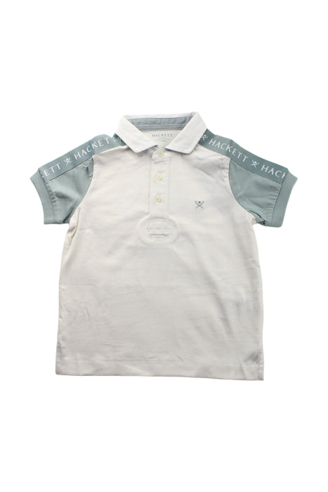 A White Short Sleeve Polos from Hackett in size 3T for boy. (Front View)