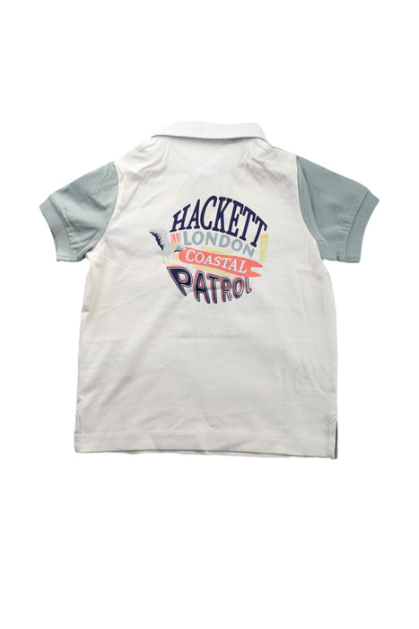 A White Short Sleeve Polos from Hackett in size 3T for boy. (Back View)