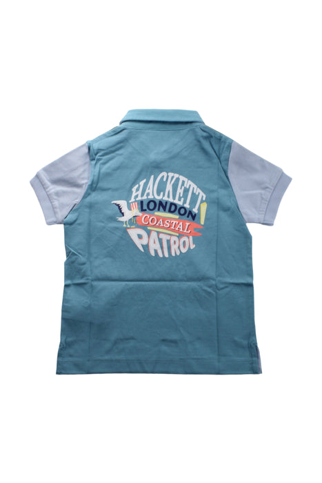 A Teal Short Sleeve Polos from Hackett in size 3T for boy. (Back View)