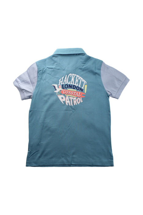 A Teal Short Sleeve Polos from Hackett in size 7Y for boy. (Back View)