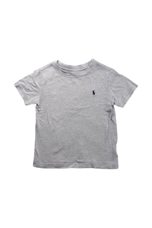 A Grey Short Sleeve T Shirts from Polo Ralph Lauren in size 3T for boy. (Front View)