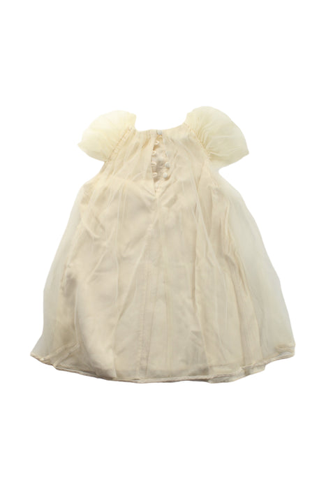 A White Short Sleeve Dresses from Dior in size 12-18M for girl. (Back View)