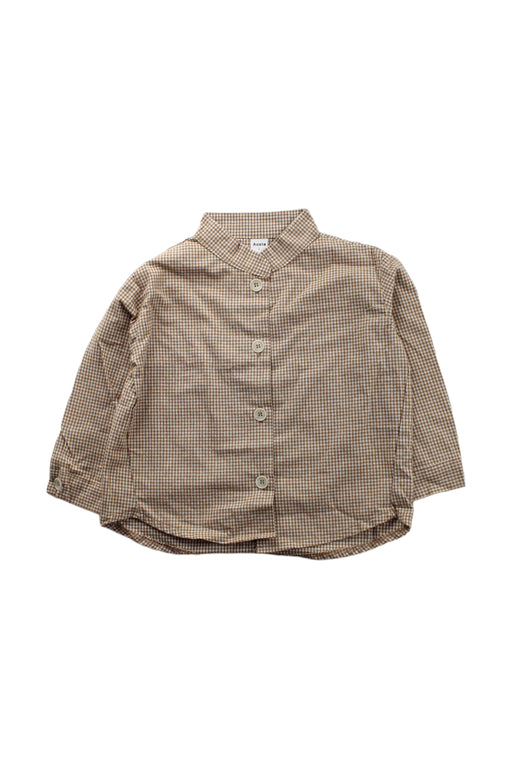 A Brown Long Sleeve Shirts from Aosta in size 2T for boy. (Front View)