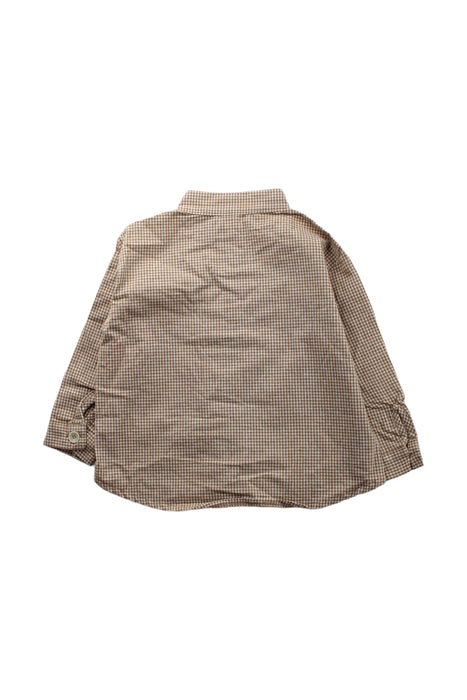 A Brown Long Sleeve Shirts from Aosta in size 2T for boy. (Back View)