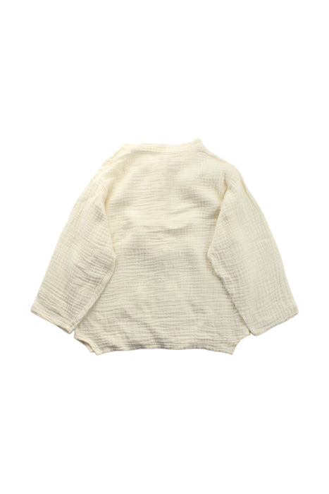 A White Long Sleeve Polos from Aosta in size 2T for girl. (Back View)