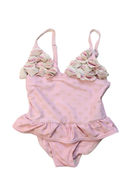 A Pink Swimsuits from Floatimini in size 2T for girl. (Front View)