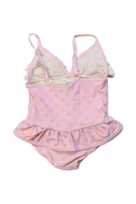 A Pink Swimsuits from Floatimini in size 2T for girl. (Back View)