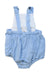 A Blue Overall Shorts from Seed in size 6-12M for neutral. (Back View)