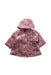 A Red Rain Jackets from Jacadi in size 6-12M for girl. (Front View)