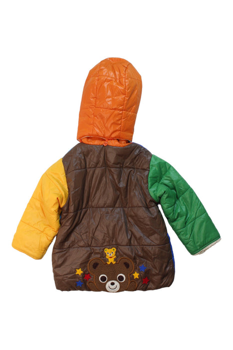 A Multicolour Puffer/Quilted Jackets from Miki House in size 12-18M for neutral. (Back View)